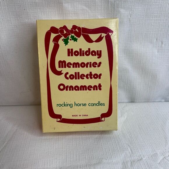 Holiday Memories Rocking Horse Candle Holders Set of 2 in Box Vintage Christmas - Picture 7 of 7